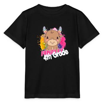 Enfin 4e année, quatrième année - T-shirt bio MINI CREATOR Stanley/Stella Enfant - noir - Devant - Mikhail (115cm)