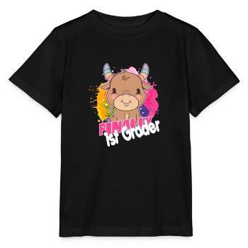 Finally 1st Grade, First Grader - Stanley/Stella MINI CREATOR Kids’ T-Shirt - black - Front - Mikhail (115cm)
