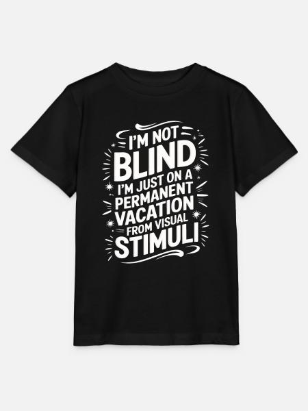 Blinde Blindheit Sehbehinderte Menschen - Stanley/Stella Kinder T-Shirt MINI CREATOR - Schwarz