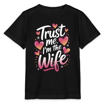 Frau Ehefrau Partnerin Familie Verheiratet - Stanley/Stella Kinder T-Shirt MINI CREATOR  - Schwarz - Vorne - Mikhail (115cm)
