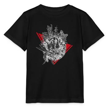 La planète des plantes carnivores en blanc - T-shirt bio MINI CREATOR Stanley/Stella Enfant - noir - Devant - Mikhail (115cm)