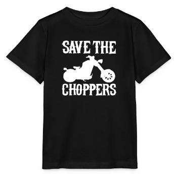 Save the Choppers Motorcyclist Biker Chopper - Stanley/Stella MINI CREATOR Kids’ T-Shirt - black - Front - Mikhail (115cm)