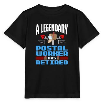 Postier Pension Post Retired Postal Worker - T-shirt bio MINI CREATOR Stanley/Stella Enfant - noir - Devant - Mikhail (115cm)
