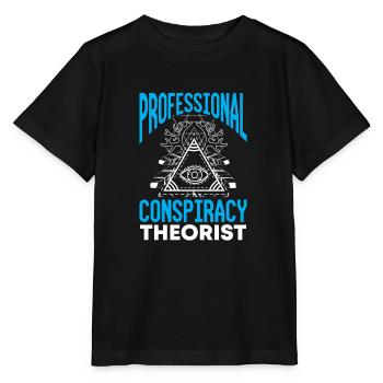 Conspiracy theory Verschwörung Theorie Flat Earth - Stanley/Stella Kinder T-Shirt MINI CREATOR  - Schwarz - Vorne - Mikhail (115cm)