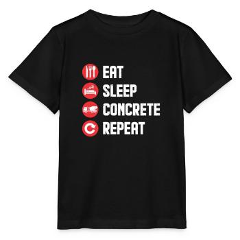 Béton Béton Chantiers Ouvriers du bâtiment Concrete - T-shirt bio MINI CREATOR Stanley/Stella Enfant - noir - Devant - Mikhail (115cm)