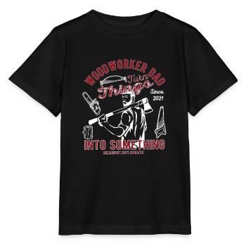 Carpenter Woodworker Wood Carpentry Dad - Stanley/Stella MINI CREATOR Kids’ T-Shirt - black - Front - Mikhail (115cm)