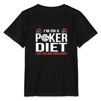 Poker Poker Poker Cartes Jeu Cartes - T-shirt bio MINI CREATOR Stanley/Stella Enfant - noir - Devant - Mikhail (115cm)