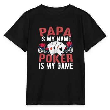 Poker Players Poker Card Game Cards Game - Stanley/Stella MINI CREATOR Kids’ T-Shirt - black - Front - Mikhail (115cm)