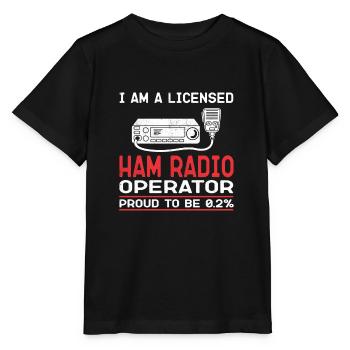Radio amateur Ham Radio Radio Radio Amateufunker - T-shirt bio MINI CREATOR Stanley/Stella Enfant - noir - Devant - Mikhail (115cm)