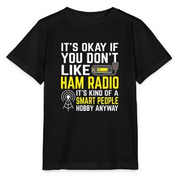 Radio amateur Ham Radio Radio Radio Amateufunker - T-shirt bio MINI CREATOR Stanley/Stella Enfant - noir - Devant - Mikhail (115cm)