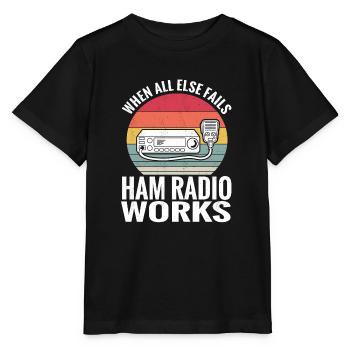 Radio amateur Ham Radio Radio Radio Amateufunker - T-shirt bio MINI CREATOR Stanley/Stella Enfant - noir - Devant - Mikhail (115cm)