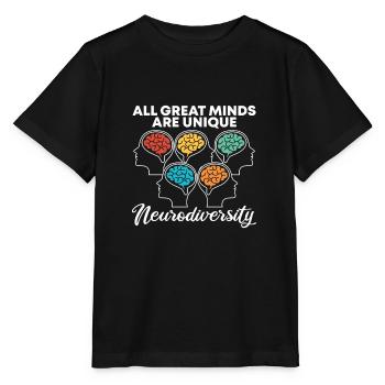 Neurodiversity Neurodiversität Autist Autismus - Stanley/Stella Kinder T-Shirt MINI CREATOR  - Schwarz - Vorne - Mikhail (115cm)