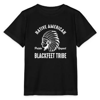 Blackfeet Tribe Native American Indian Indianer - Stanley/Stella Kinder T-Shirt MINI CREATOR  - Schwarz - Vorne - Mikhail (115cm)
