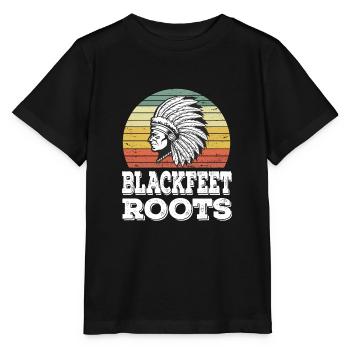 Blackfeet Tribe Native American Indian Indianer - Stanley/Stella Kinder T-Shirt MINI CREATOR  - Schwarz - Vorne - Mikhail (115cm)