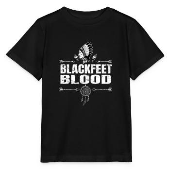 Blackfeet Tribe Native American Indian Indianer - Stanley/Stella Kinder T-Shirt MINI CREATOR  - Schwarz - Vorne - Mikhail (115cm)