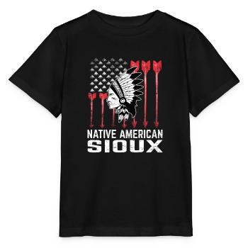 Sioux Tribe Native American Indian Indianer - Stanley/Stella MINI CREATOR Kids’ T-Shirt - black - Front - Mikhail (115cm)