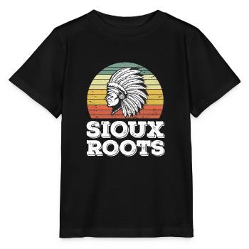 Sioux Tribe Native American Indian Indianer - Stanley/Stella MINI CREATOR Kids’ T-Shirt - black - Front - Mikhail (115cm)