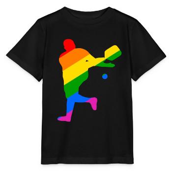 LGBTQIA+ Pickleball - Stanley/Stella MINI CREATOR Kids’ T-Shirt - black - Front - Mikhail (115cm)