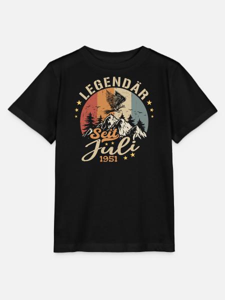 Juli 1951 Jahrestag Juli 1951 Juli - Stanley/Stella Kinder T-Shirt MINI CREATOR  - Schwarz