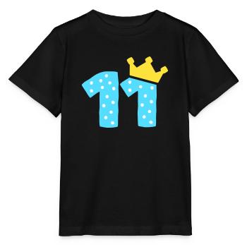 11 Krone 11th birthday 11 years - Stanley/Stella MINI CREATOR Kids’ T-Shirt - black - Front - Mikhail (115cm)