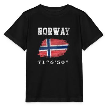 Norway Norway Flag - Stanley/Stella MINI CREATOR Kids’ T-Shirt - black - Front - Mikhail (115cm)