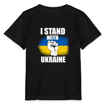 Faire preuve de solidarité avec l’Ukraine - T-shirt bio MINI CREATOR Stanley/Stella Enfant - noir - Devant - Mikhail (115cm)