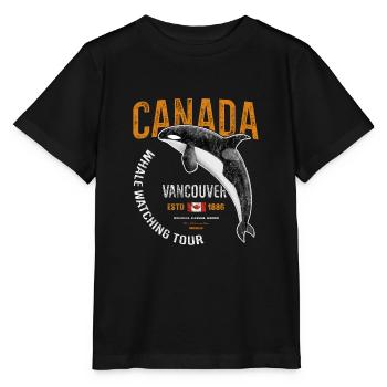 Canada Vancouver Whale Orca Cadeau - T-shirt bio MINI CREATOR Stanley/Stella Enfant - noir - Devant - Mikhail (115cm)