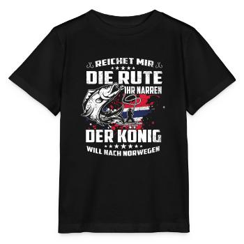Reichet mir die Rute der könig will nach Norwegen - Stanley/Stella Kinder T-Shirt MINI CREATOR  - Schwarz - Vorne - Mikhail (115cm)