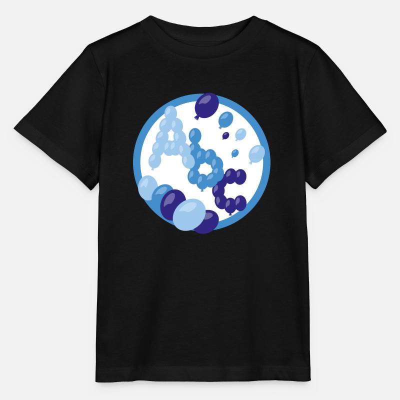 Luftiges Kinder Abc in blau. - Stanley/Stella Kinder T-Shirt MINI CREATOR  - Schwarz