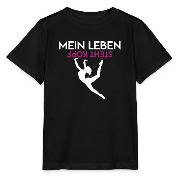 Mein Leben Steht Kopf Turnerin Turnen Kunstturner - Stanley/Stella Kinder T-Shirt MINI CREATOR  - Schwarz - Vorne - Mikhail (115cm)