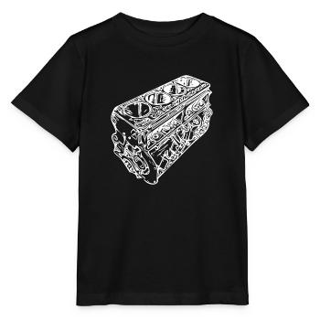 Auto Engine Block Cylinder Displacement Fan - Stanley/Stella MINI CREATOR Kids’ T-Shirt - black - Front - Mikhail (115cm)