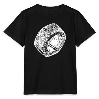 Surface lumineuse de l’écrou à vis - T-shirt bio MINI CREATOR Stanley/Stella Enfant - noir - Devant - Mikhail (115cm)