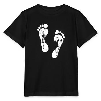 Empreintes de pas dans le sable - T-shirt bio MINI CREATOR Stanley/Stella Enfant - noir - Devant - Mikhail (115cm)
