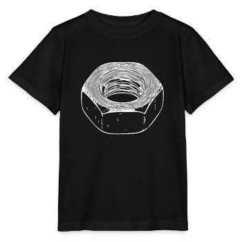 Écrou à vis avec surface vintage - T-shirt bio MINI CREATOR Stanley/Stella Enfant - noir - Devant - Mikhail (115cm)
