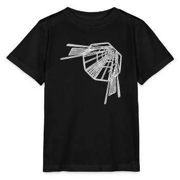 Lignes de tunnel géométriques Optique infinie - T-shirt bio MINI CREATOR Stanley/Stella Enfant - noir - Devant - Mikhail (115cm)