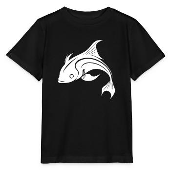 Koi Carp - Poisson de carpe doux et élégant - T-shirt bio MINI CREATOR Stanley/Stella Enfant - noir - Devant - Mikhail (115cm)