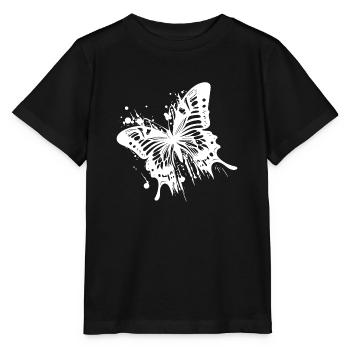 Eleganter Vintage Tinte Schmetterling - Stanley/Stella Kinder T-Shirt MINI CREATOR  - Schwarz - Vorne - Mikhail (115cm)
