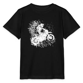 Motorrad Tattoo Splash Rennsport Style - Stanley/Stella Kinder T-Shirt MINI CREATOR  - Schwarz - Vorne - Mikhail (115cm)