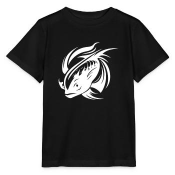 Fight Fish Portrait Tattoo - Stanley/Stella MINI CREATOR Kids’ T-Shirt - black - Front - Mikhail (115cm)