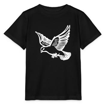 Pigeon volant sur de grandes ailes larges - T-shirt bio MINI CREATOR Stanley/Stella Enfant - noir - Devant - Mikhail (115cm)