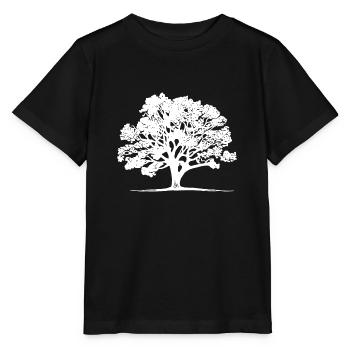 Schöner Baum auf dem Feld im Horizont - Stanley/Stella Kinder T-Shirt MINI CREATOR  - Schwarz - Vorne - Mikhail (115cm)