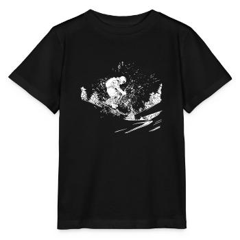 Skieur Hors route Extérieur Poudreuse Neige Style - T-shirt bio MINI CREATOR Stanley/Stella Enfant - noir - Devant - Mikhail (115cm)