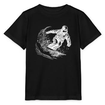 Poudreuse Ski de neige Hors route Style extérieur - T-shirt bio MINI CREATOR Stanley/Stella Enfant - noir - Devant - Mikhail (115cm)