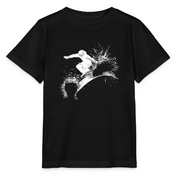Pulverschnee Jump Style Move Krasses Snowboard - Stanley/Stella Kinder T-Shirt MINI CREATOR  - Schwarz - Vorne - Mikhail (115cm)