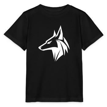 Noble Wolf Head Portrait Style de tatouage - T-shirt bio MINI CREATOR Stanley/Stella Enfant - noir - Devant - Mikhail (115cm)