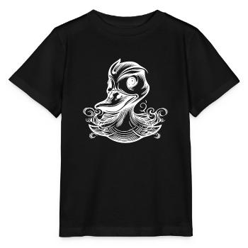 Funny duck with a big beak - Stanley/Stella MINI CREATOR Kids’ T-Shirt - black - Front - Mikhail (115cm)