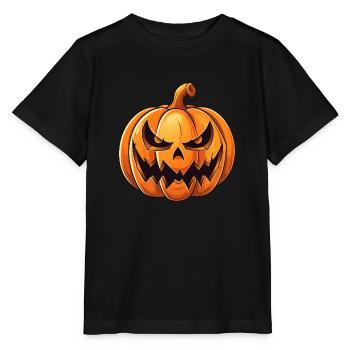 Wilde Halloween Kürbis Fratze - Stanley/Stella Kinder T-Shirt MINI CREATOR  - Schwarz - Vorne - Mikhail (115cm)