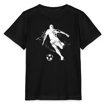 Soccer player kicks a soccer ball - Stanley/Stella MINI CREATOR Kids’ T-Shirt - black - Front - Mikhail (115cm)