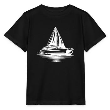 Chic Double Coque Voilier Catamaran Marin - T-shirt bio MINI CREATOR Stanley/Stella Enfant - noir - Devant - Mikhail (115cm)