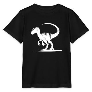 Dangereux dinosaure Dino Velociraptor - T-shirt bio MINI CREATOR Stanley/Stella Enfant - noir - Devant - Mikhail (115cm)
